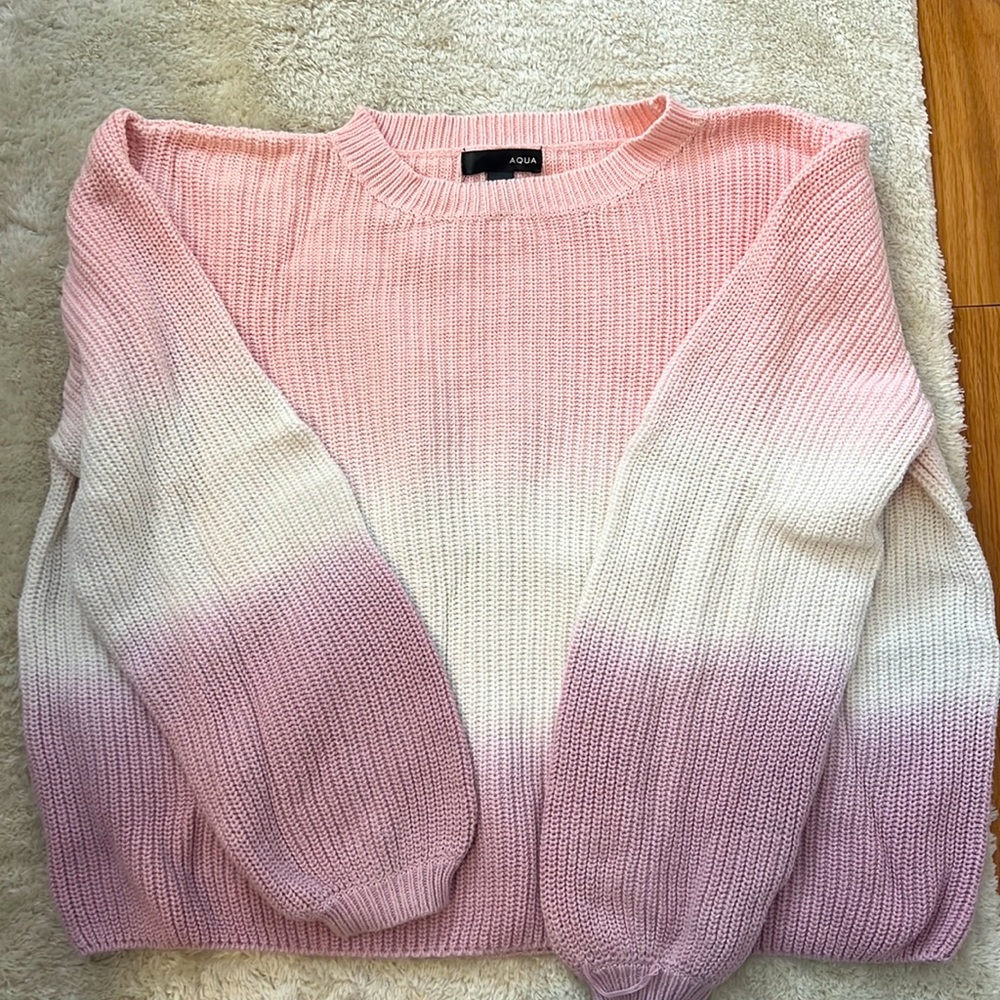Aqua ombré sweater size small